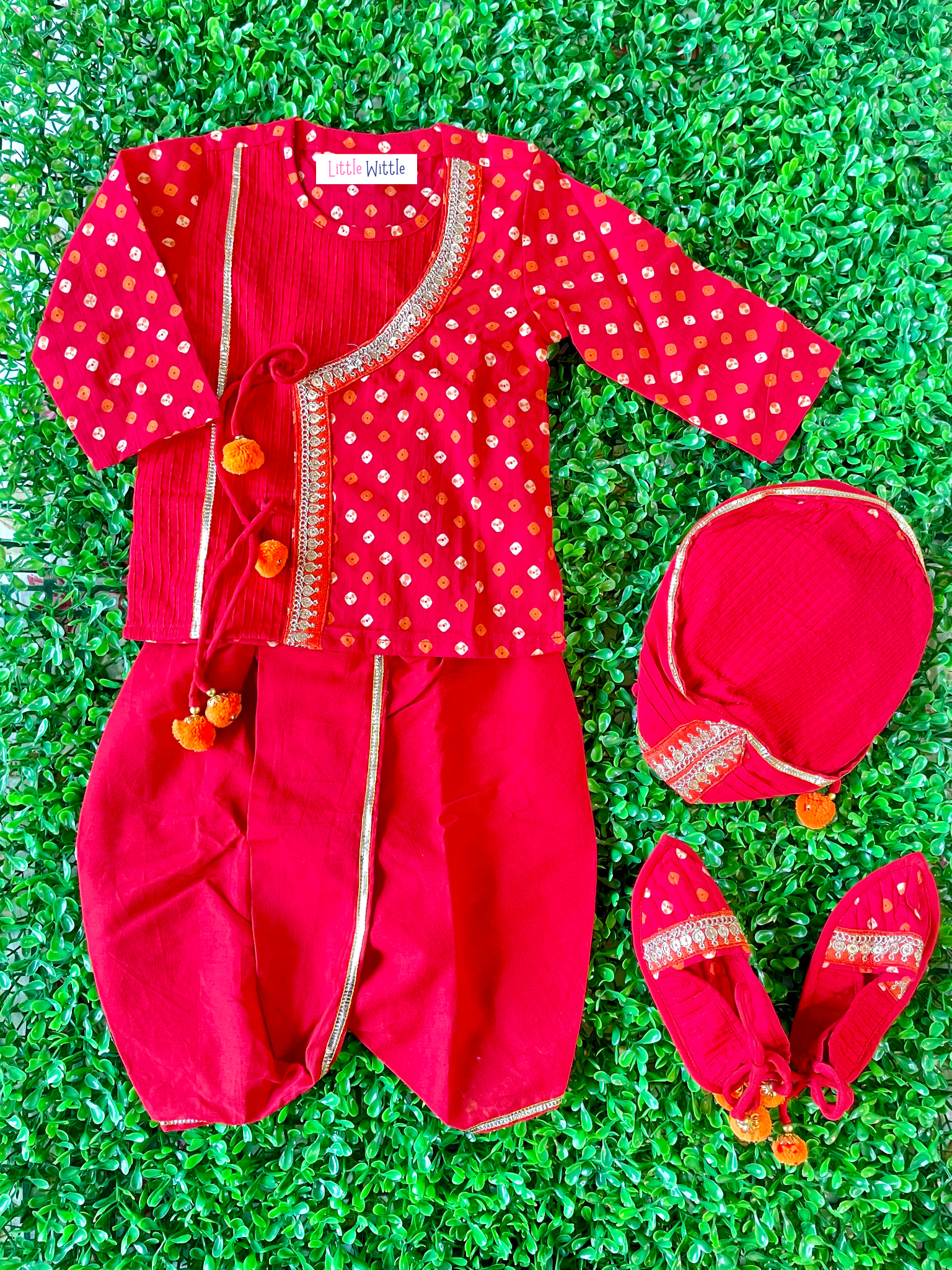 Babyboy Red Jamna Set