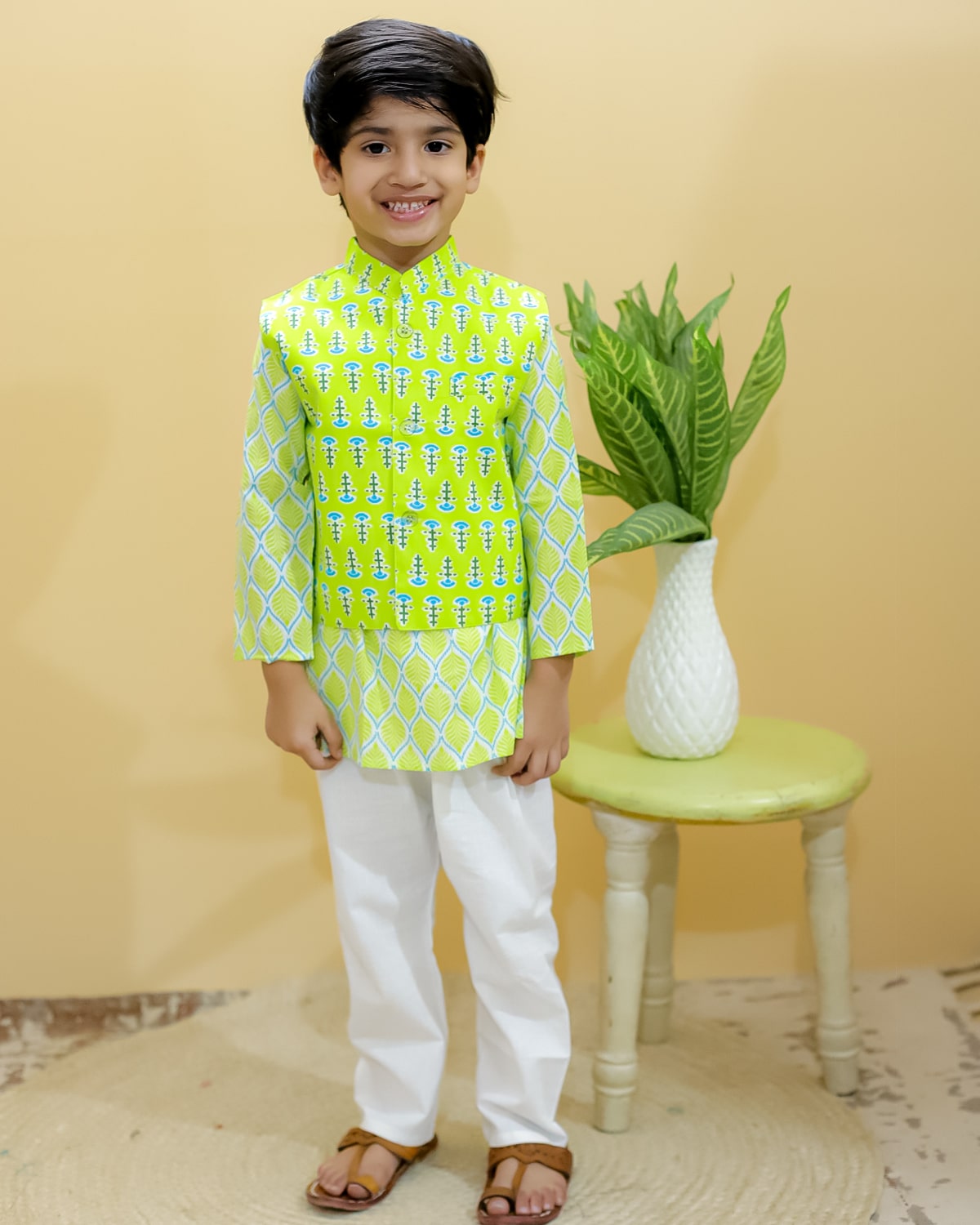 Kiwi Nehru Jacket Set