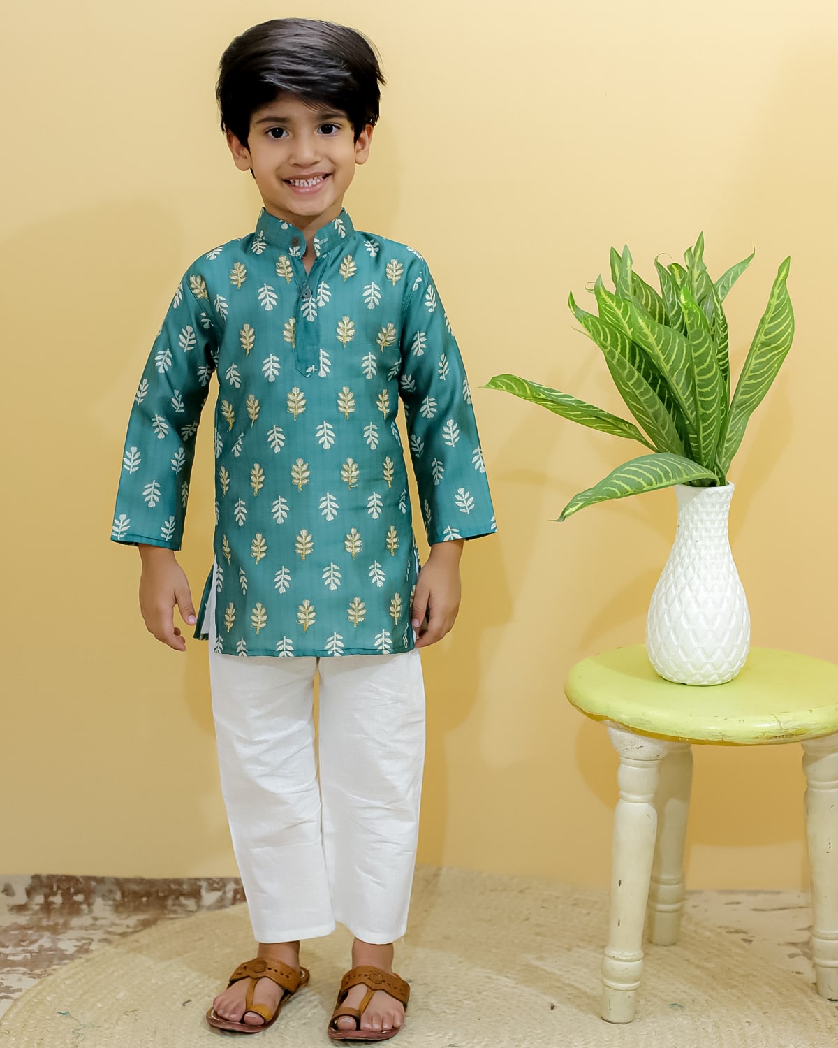 Jade Chanderi Kurta Set