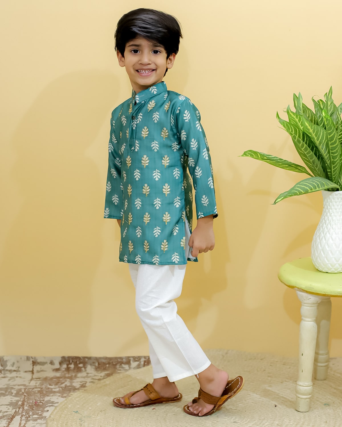 Jade Chanderi Kurta Set